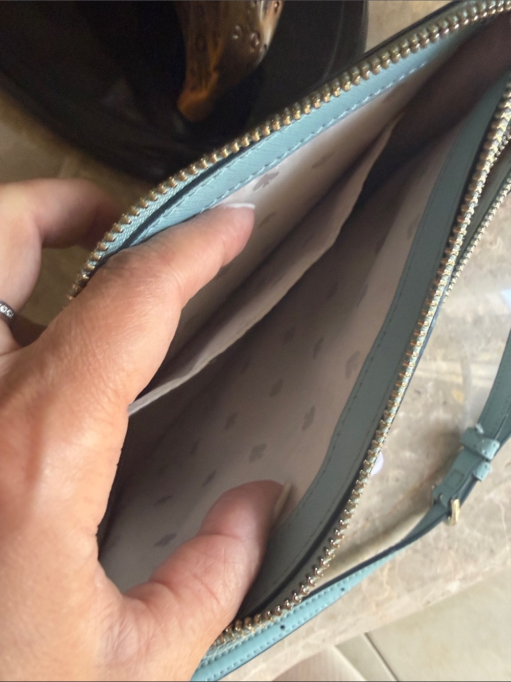 kate spade Pale Blue Leather Crossbody Bag - Picture 9 of 10